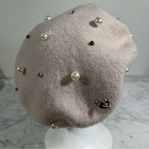 Mi Loves Wool Pearl Beret Hat - Picture 5 of 11